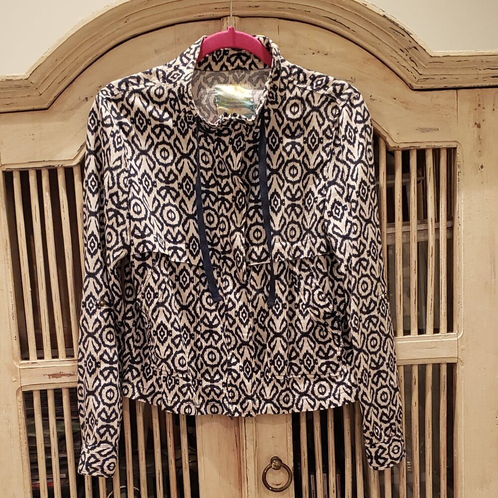 Cali 1850 Linen Blend Zippered Jacket